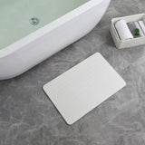 Off White Wave Stone Bath Mat - Dimensions: 24"x15"