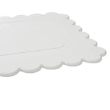 Off White Scallop Stone Bath Mat - Dimensions: 24"x15"