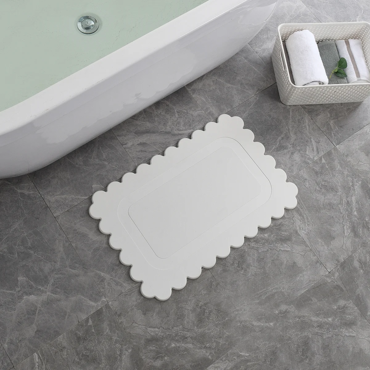 24'' x 15'' Diatomaceous Quick-Drying Stone Bath Mat