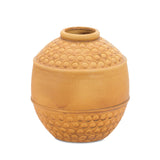 Bubbled terra cotta vase 8"h