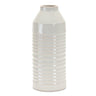 Modern ribbed terra cotta vase 14"h