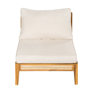 Kirkby Outdoor 5 Seater V-Shaped Acacia Wood Sofa