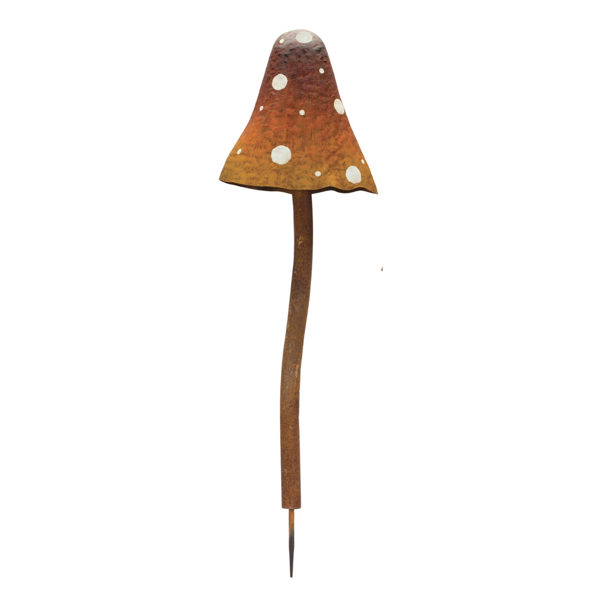 Iron metal mushroom garden stake (set of 2)