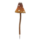 Iron metal mushroom garden stake (set of 2)
