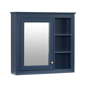 Bathroom Vanity With Top Sink, 2 Doors And 3 Drawers, Freestanding Set With Mirror Cabinet