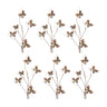 Blue and Orange Wire Butterfly Spray (Set of 6)