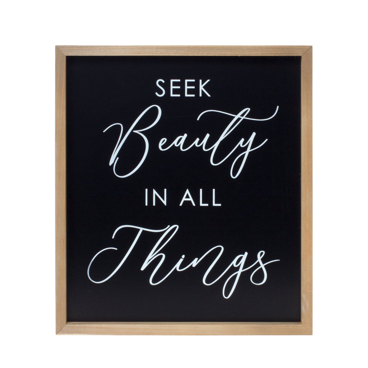 Framed Beauty and God Plaque (Set of 2)