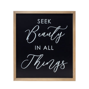 Framed Beauty and God Plaque (Set of 2)