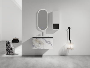 12" Bathroom Side Cabinet with Soft Close Doors