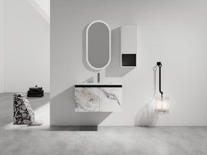 12" Bathroom Side Cabinet with Soft Close Doors