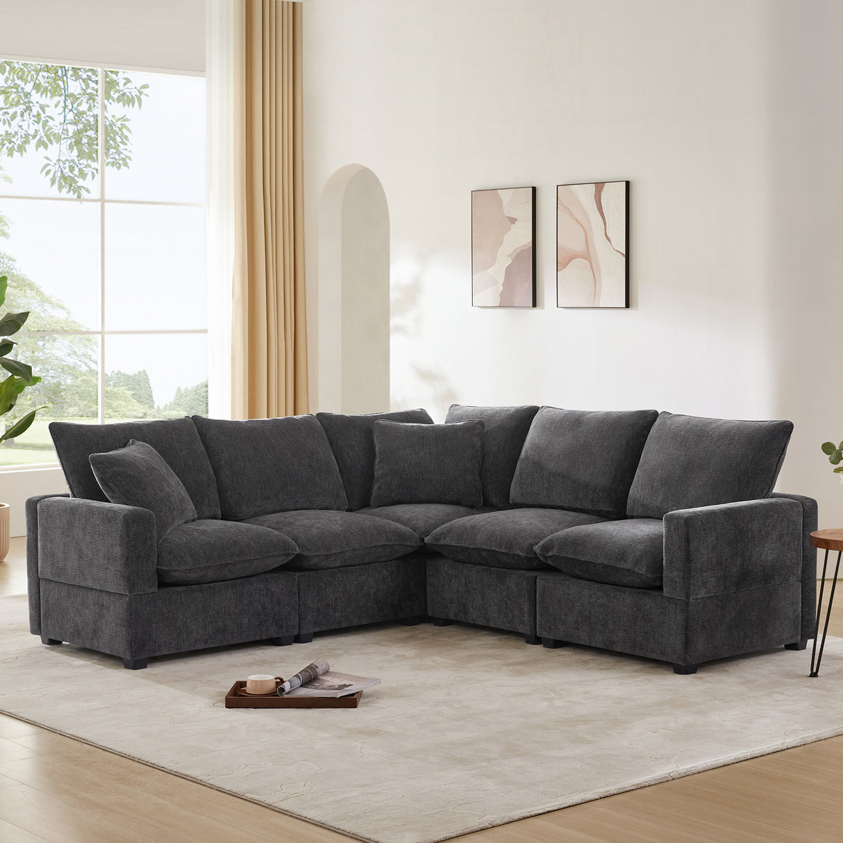 The Katherine Customizable Modular Chenille Sectional