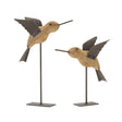 Natural-Fir-Wood-Bird-Figurine-with-Rustic-Metal-Accents-(Set-of-2)-Figurines