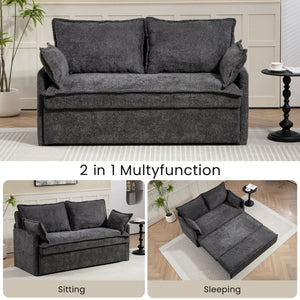 Pull Out Sofa Bed, Convertible Sleeper Sofa Couch, Side Storage, And USB / C - Type Charging Ports Chair