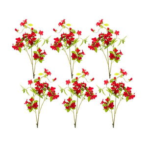 Red floral and bud spray (set of 6)