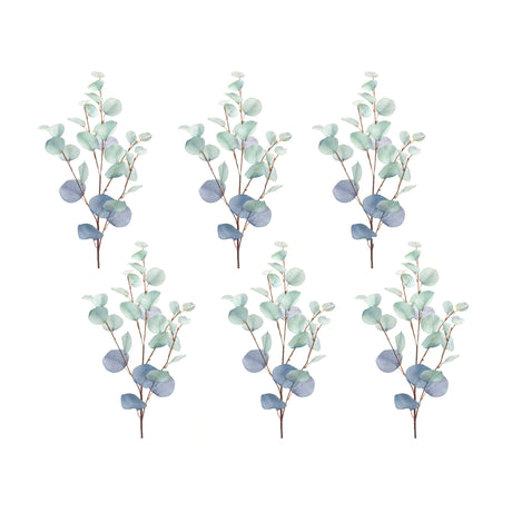 Blue-silver-dollar-eucalyptus-leaf-spray-(set-of-6)-Artificial-Flowering-Plants