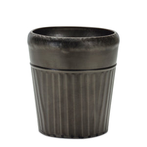 Pewter Metal Planter with Tapered Design (Set of 3)