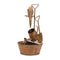 Rustic metal fountain with duck and watering can 33"h
