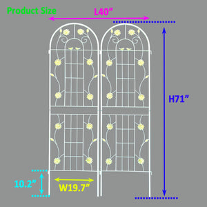Metal Garden Trellis Rustproof Trellis For Climbing Plant Outdoor Flower Support
