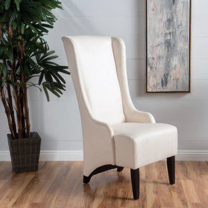 Alight Upholstered Dining Chair With High Back And Birch Wood Legs (Set of 2)