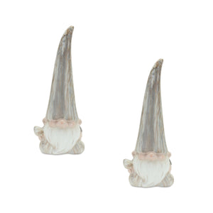 Modern-Terra-Cotta-Gnome-Figurine-with-Marble-Finish-(Set-of-2)-Figurines