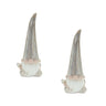 Modern Marble Finish Terra Cotta Gnome Figurine (Set of 2)