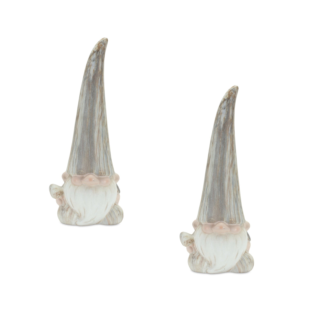 Modern Terra Cotta Gnome Figurine with Marble Finish (Set - 2)