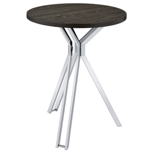 Edgerton - Round Height Bistro Bar Table - Dark Oak