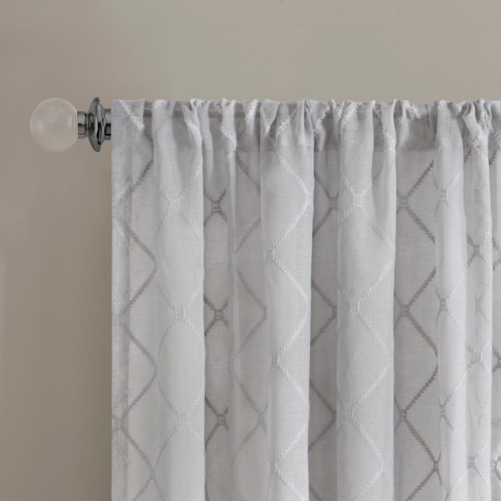 Diamond sheer window curtain panel (only 1 pc panel)