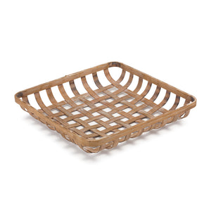 Square Bamboo Basket Tray (Set of 2)