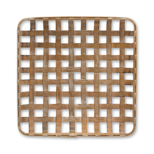 Square Bamboo Basket Tray (Set of 2)
