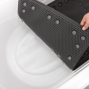 36 in. x 17 in. Non-Skid Double Foam Bath Mat with 58 Suction Cups