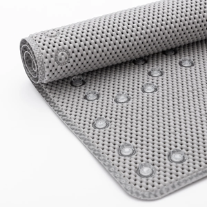 36 in. x 17 in. Non-Skid Double Foam Bath Mat with 58 Suction Cups