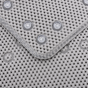 36 in. x 17 in. Non-Skid Double Foam Bath Mat with 58 Suction Cups