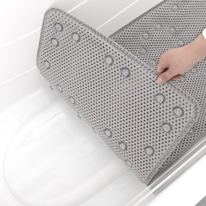 36 in. x 17 in. Non-Skid Double Foam Bath Mat with 58 Suction Cups