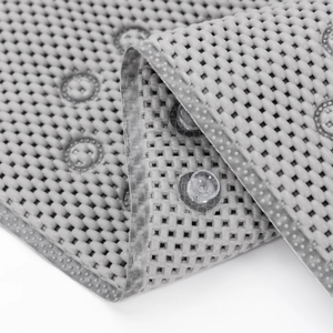 36 in. x 17 in. Non-Skid Double Foam Bath Mat with 58 Suction Cups