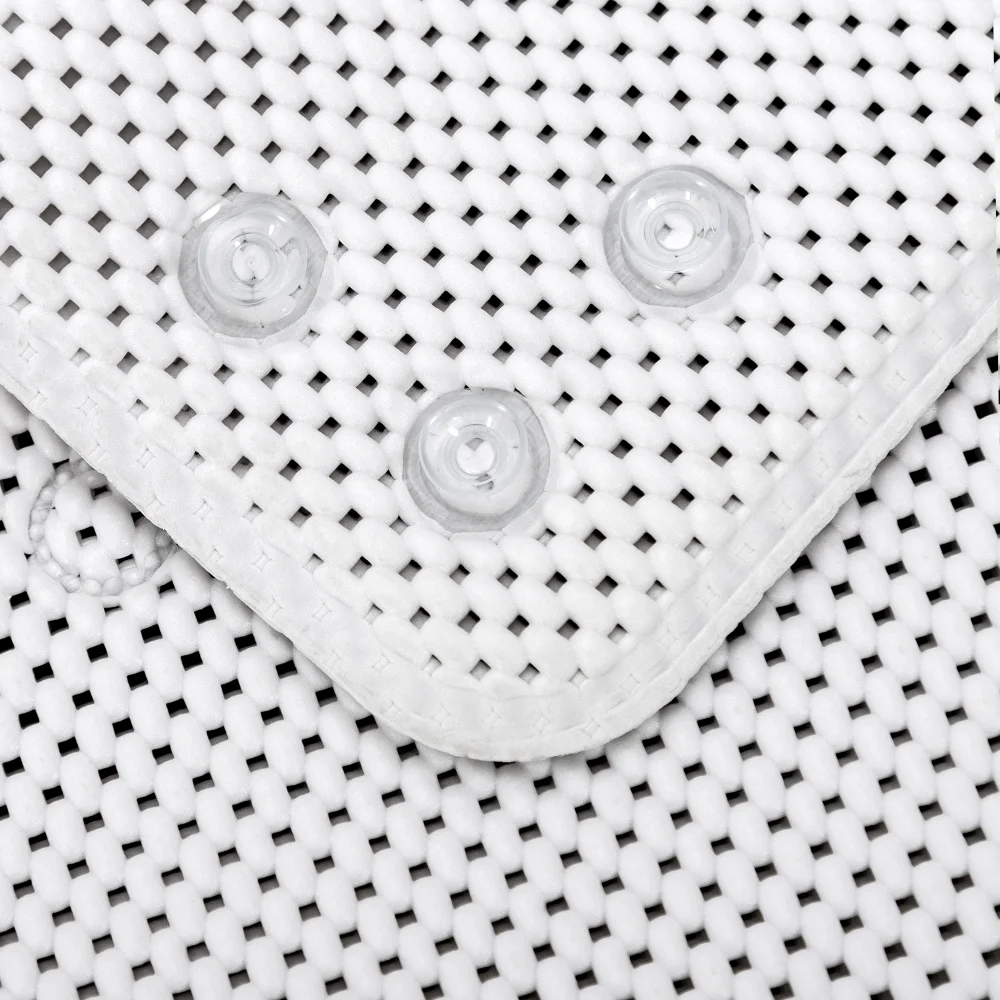 36 in. x 17 in. Non-Skid Double Foam Bath Mat with 58 Suction Cups