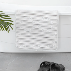 36 in. x 17 in. Non-Skid Double Foam Bath Mat with 58 Suction Cups