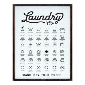 Wood laundry sentiment sign 20"h