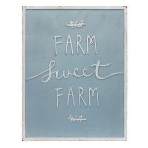 Metal Farm Life Sentiment Sign (Set of 2)