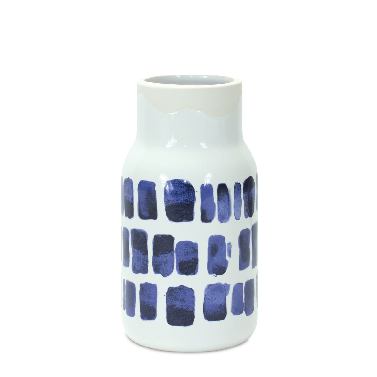 Two-tone tie dye design ceramic vase (set of 2)