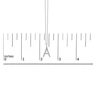 Sterling Silver Diamond Accent "A-Z" Initial Pendant Necklace