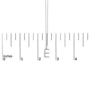 Sterling Silver Diamond Accent "A-Z" Initial Pendant Necklace