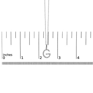 Sterling Silver Diamond Accent "A-Z" Initial Pendant Necklace