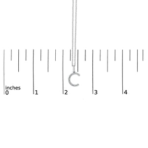 Sterling Silver Diamond Accent "A-Z" Initial Pendant Necklace