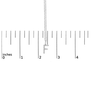 Sterling Silver Diamond Accent "A-Z" Initial Pendant Necklace