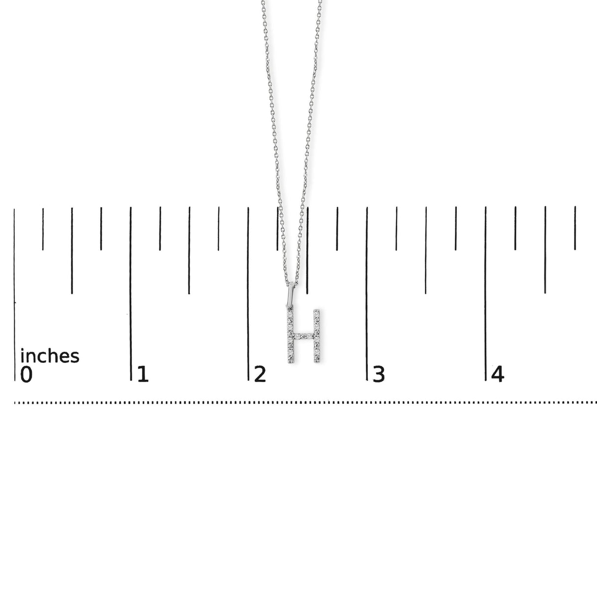 Sterling Silver Diamond Accent "A-Z" Initial Pendant Necklace