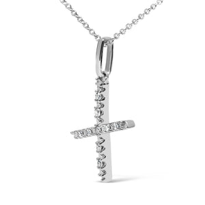 Sterling Silver Diamond Accent "A-Z" Initial Pendant Necklace