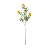 Yellow flocked protea spray (set of 6)