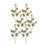 Orange flocked protea spray (set of 6)