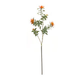 Orange flocked protea spray (set of 6)